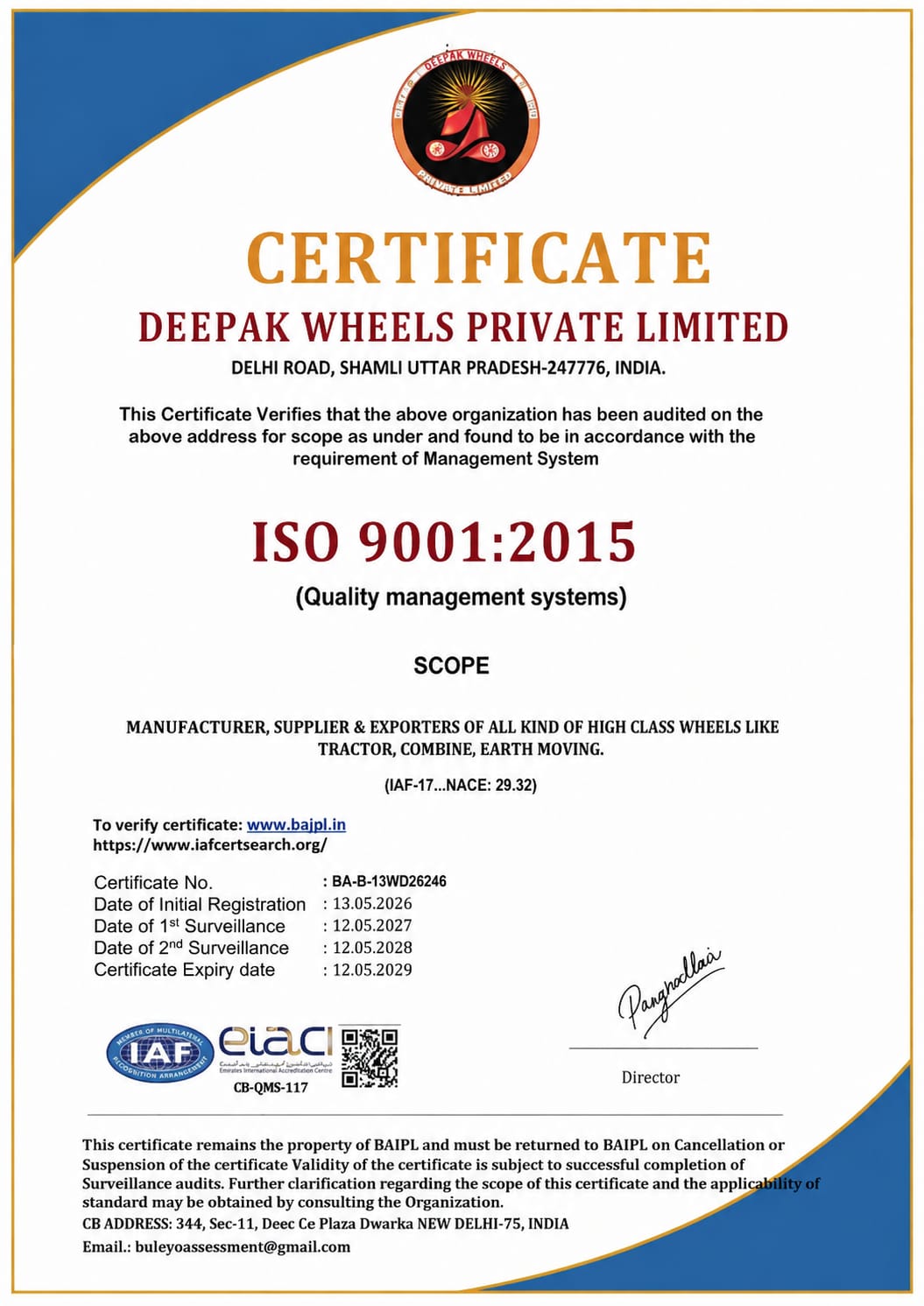 ISO Certificate
